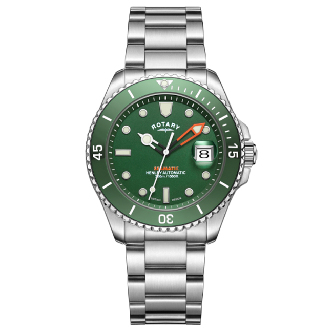 Green rotary watch sale