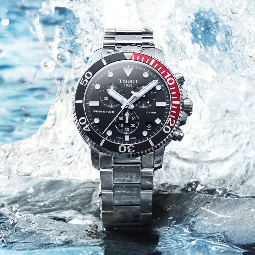 tissot seastar 1000 chronograph red